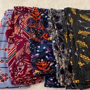 5 Pairs Lularoe Leggings Bundle Size os